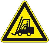 Bodenz. Warnung v.Flurförderzeugen,ASR/ISO,R10,Bodenmarkierungsfolie,SL600mm