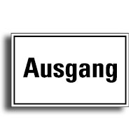 T&uuml;rhinweisschild Ausgang, Folie, selbstklebend, 300x200mm