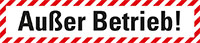 Wartungsaufkleber Außer Betrieb!, Folie, selbstklebend, 15x70mm, 10/Bogen
