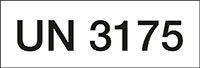 Gefahrgutaufkleber mit UN-Nummer 3175,Haftpapier,permanent,147x50mm,500/Rolle