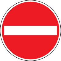 Verkehrszeichen Verbot der Einfahrt, Aluminium, Ø 400mm