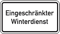 Schild Winterdienst