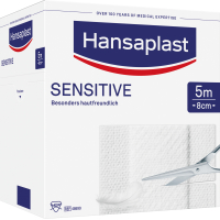Hansaplast® Pflaster Sensitiv, für kleinere Wunden, 8cm, 5m/Rolle