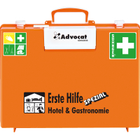 SÖHNGEN® Erste-Hilfe-Koffer Advocat Hotel/Gastronomie, DIN 13157:2021, orange
