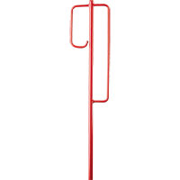 Absperrstab, mit Doppelschlaufe, mit Einschlagspitze, rot, H 1200mm, 1,2kg