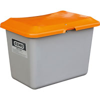 CEMO Streugutbehälter Plus3,ohne Entnahmeöffnung,grau/orange,Kunststoff,200 l