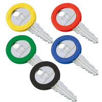 Schlüsselkennringe, farbig sortiert, Kunststoff, Ø 25mm, 25/VE