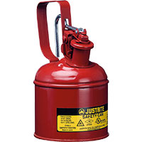 asecos Sicherheitsbehälter,für entzündbare Flüssigkeiten,rot,Stahlblech,1 l