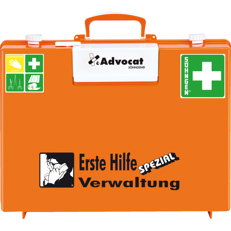 SÖHNGEN® Erste-Hilfe-Koffer Advocat Verwaltung, DIN 13157:2021, orange